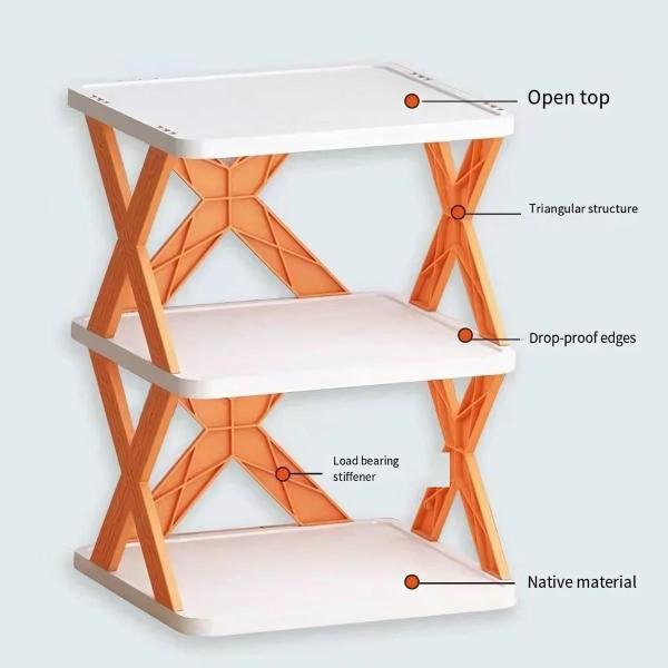 Imagem de Sapateira Organizadora De Sapatos Tenis Calçados Chinelo Prateleira Premium Multiuso De 3 Andares Organizador De Sapato 