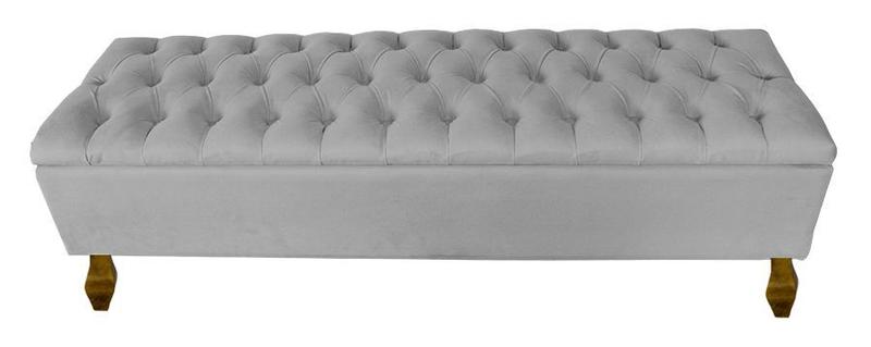 Imagem de Sapateira Recamier Iza De Decoração Para Quarto Para Cama Box Casal Queen 160 cm - Suede - Sv Decor