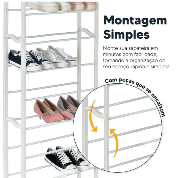 Imagem de Sapateira Vertical até 21 Pares 7 Prateleiras Organizador