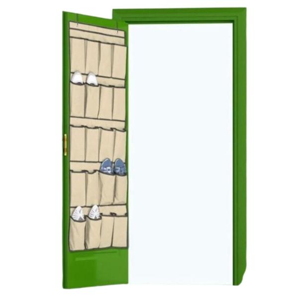 Imagem de Sapateira vertical flexivel de porta e parede 10 pares organizadora gigante para closet quarto tnt