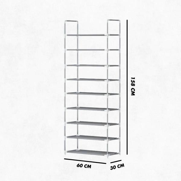 Imagem de Sapateira Vertical Multiuso Com 9 Prateleiras até 27 Pares