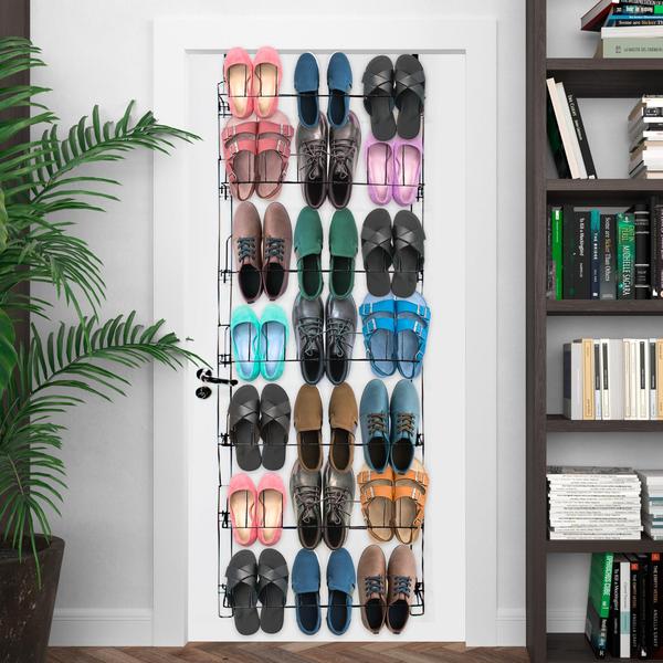 Imagem de Sapateira Vertical Organizador De Sapatos Multiuso 21 Pares Porta Parede