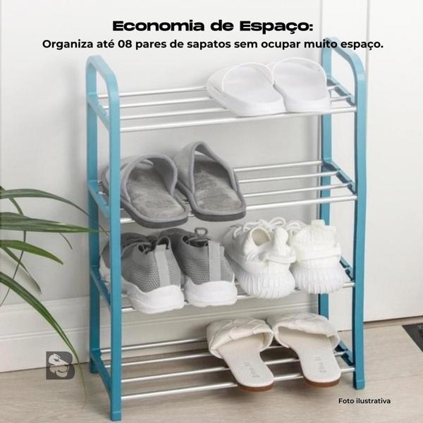 Imagem de Sapateira Vertical Organizadora de Sapatos Tênis Chinelo Desmontável 8 pares