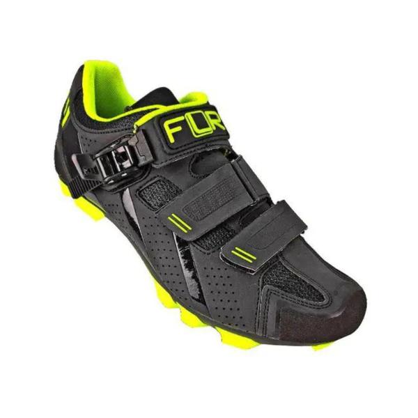 Imagem de Sapatilha Ciclismo MTB FLR F-65 Preto e Amarelo