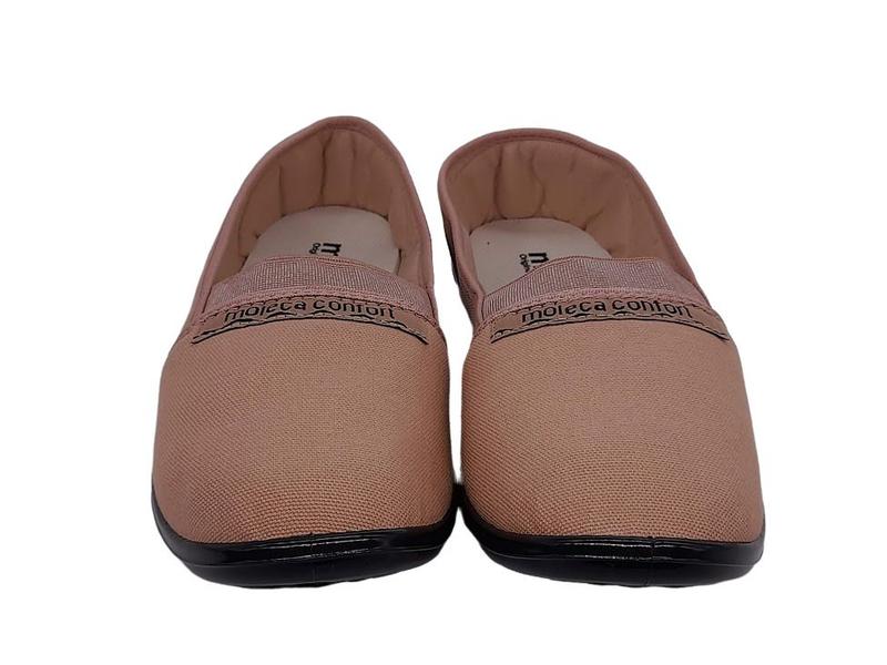 Sapatilha Feminina de Pano e Elástico Calce Fácil Confortável