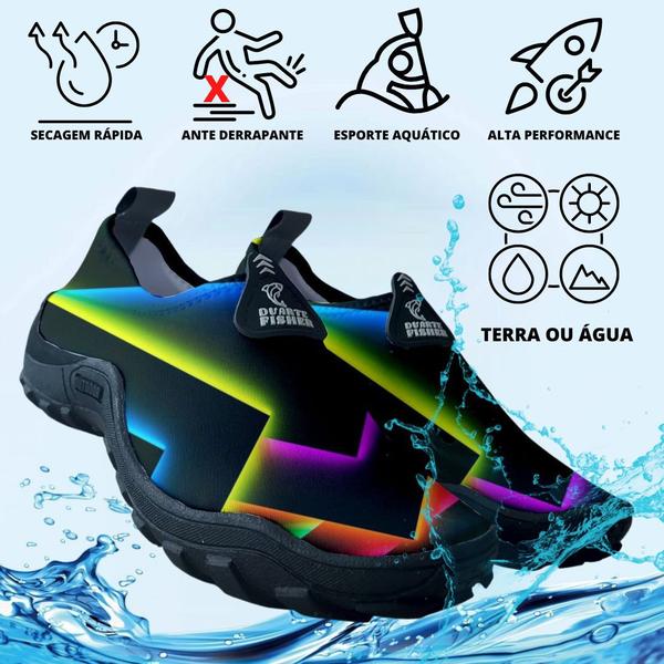 Imagem de Sapatilha Tenis Masculino Feminino neon 3D Pesca Praia Jetski Ciclismo Trilha Academia Beach Tennis