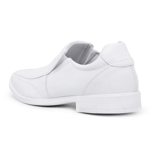 Imagem de Sapato Branco Mocassim Oxford Social Masculino Médico Enfermagem 