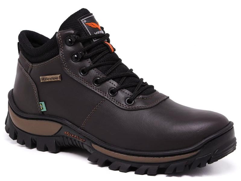 Imagem de Sapato Coturno Bota Masculino Adventure  Segurança  Sola Tratorada Preto  Venan 220 