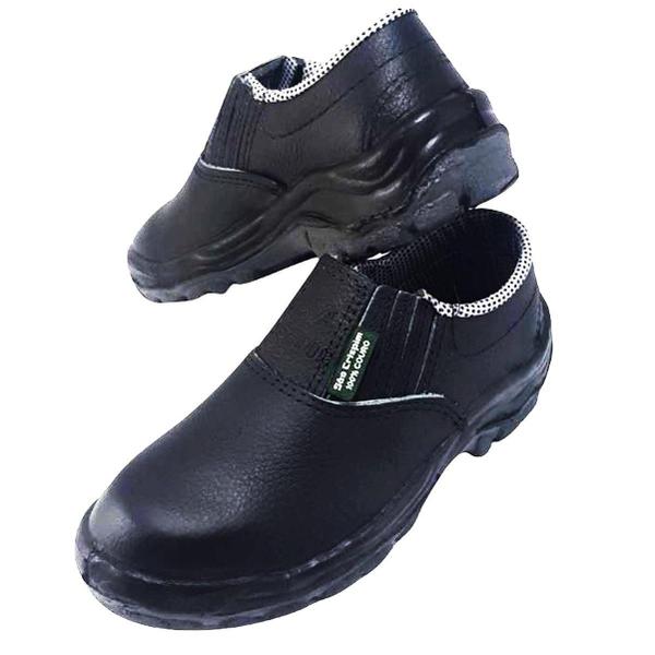 Imagem de Sapato Elástico Lateral Vaqueta Preto N 37 - São Crispim