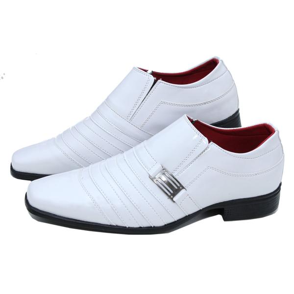 Sapato masculino social branco pizzolev cinto Kit Masculino