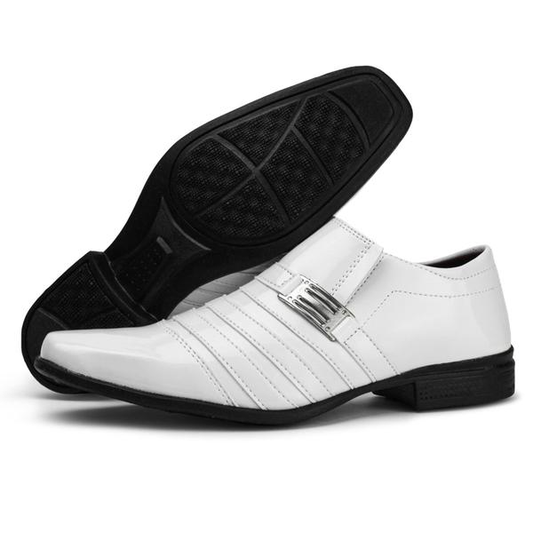 Sapato Social masculino oxford pizzolev Branco estilo italiano