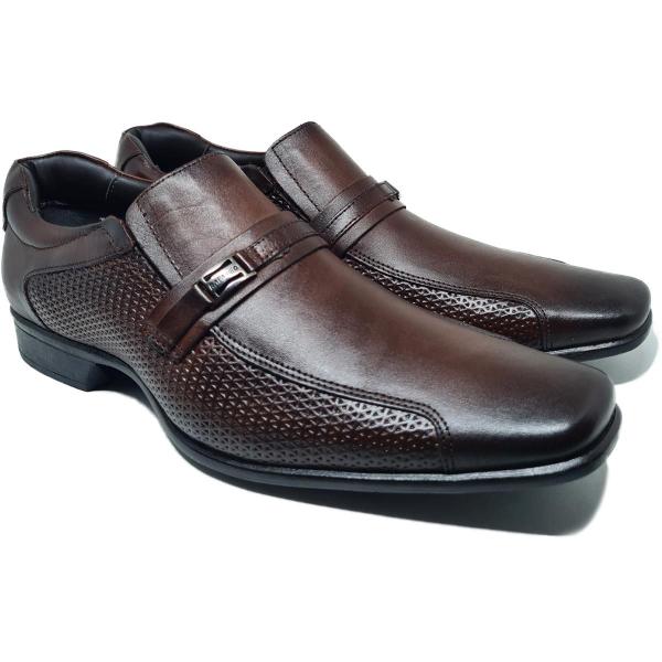 Sapato Social Masculino Rafarillo Em Couro Café Kit 4x1 Sapato