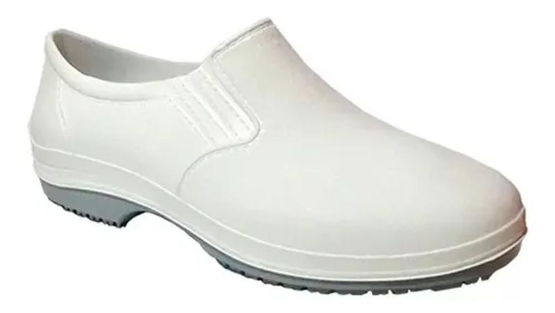 Sapato Soft Branco Anti Derrapante Impermeável Profissional - Main Image