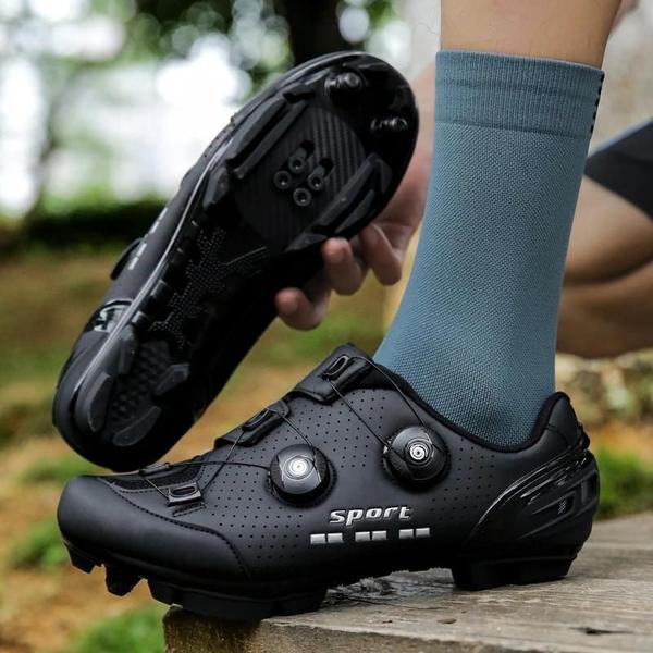 Imagem de Sapatos de Ciclismo Masculinos Antiderrapantes para Mountain Bike e Estrada - 2023