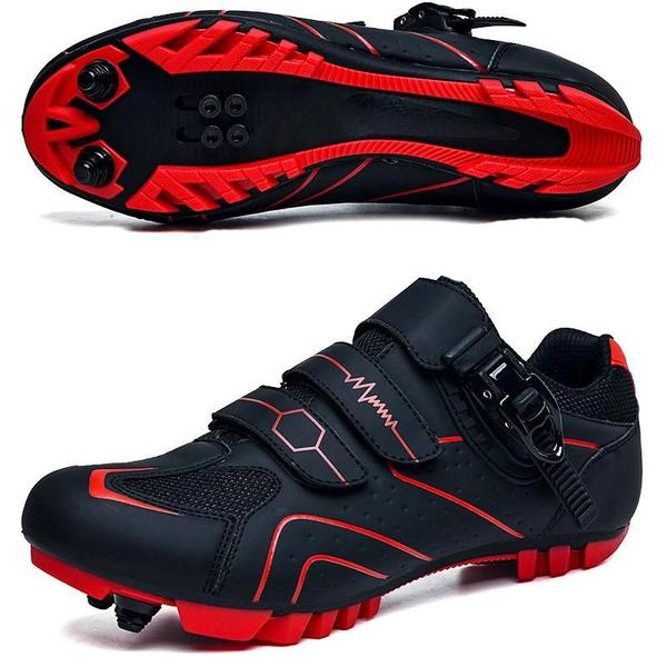 Imagem de Sapatos de Ciclismo Masculinos MTB com Fivela de Catraca SPD