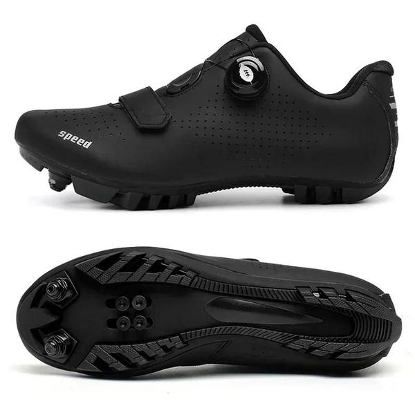 Imagem de Sapatos de Ciclismo MTB Unissex com Trava SPD - Tênis para Estrada e Mountain Bike