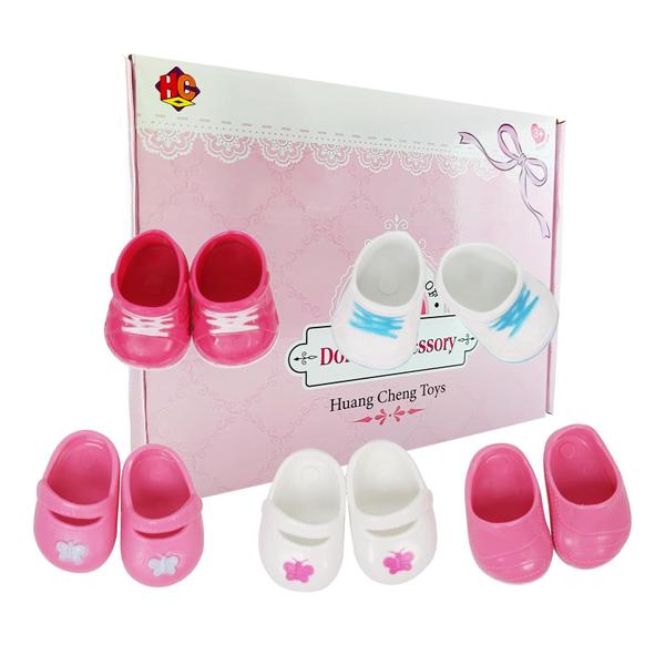 Imagem de Sapatos e brinquedos Huang Cheng Toys para miniboneca de 38 a 40 cm com 5 pares