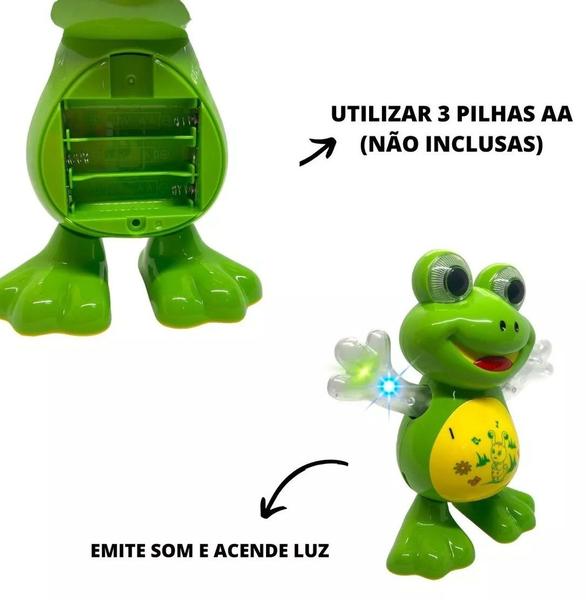 Imagem de Sapinho Dançarino Brinquedo Musical Infantil Com Luzes e Movimentos