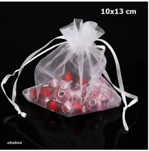 Saquinho De Organza 10x13 Fita Cetim Lembrancinha ( 100 Und ) - ART E FESTA Imagem de Saquinho De Organza 10x13 Fita Cetim Lembrancinha ( 100 Und )