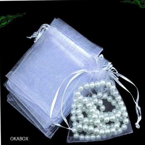 Saquinho de organza com fita cetim 7x9 - 50 unidades - Art e festa Imagem de Saquinho de organza com fita cetim 7x9 - 50 unidades