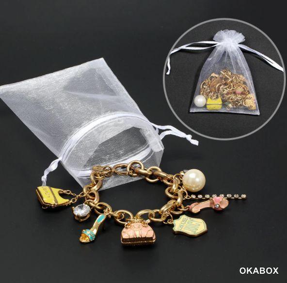 Saquinhos de organza Tule Fita cetim 7X9 CM (1000 Unidades) - OKABOX Imagem de Saquinhos de organza Tule Fita cetim 7X9 CM (1000 Unidades)