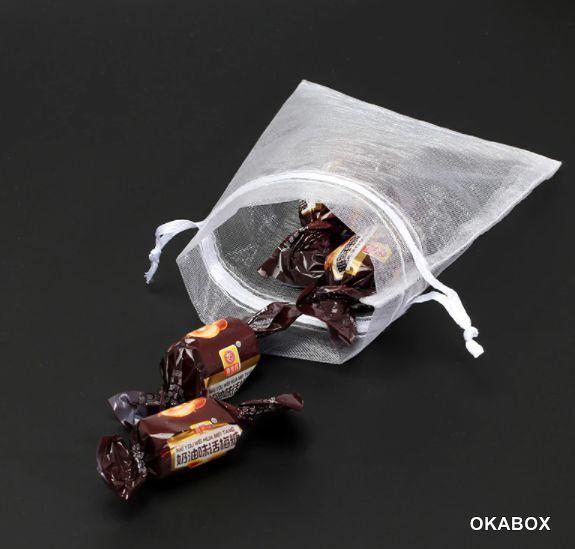 Saquinhos de organza Tule Fita cetim 7X9 CM (1000 Unidades) - OKABOX Imagem de Saquinhos de organza Tule Fita cetim 7X9 CM (1000 Unidades)
