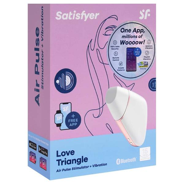 Imagem de Satisfyer love triangle - Estimulador clitoriano recarregável com 10 modos de vibração, 11 intensidades de sucção e app