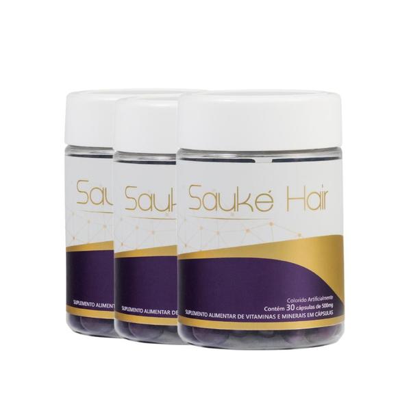 Imagem de Sauké Hair Capsula Compre 2 Leve 3 Crescimento Capilar 3 Mês