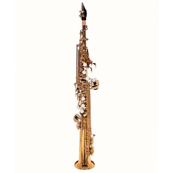 Imagem de Sax Soprano Reto Dominante Bb Dourado Com Semi Case - 16462