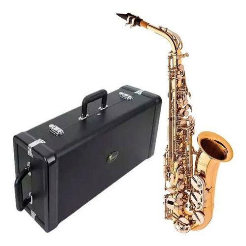 Imagem de Saxofone Alto eagle Laqueado com Chaves Niqueladas - SA500LN