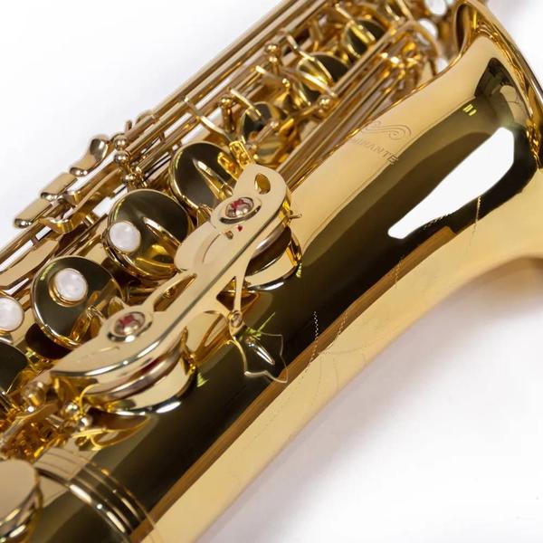 Imagem de Saxofone tenor dominante bb profissional dourado + semicase