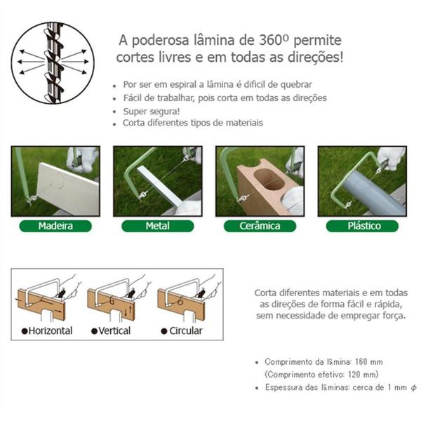 Imagem de Sb-178 Kit C/2 Laminas Para Serrote Arco Corte Livre Picus