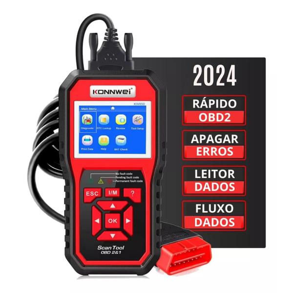 Imagem de Scanner Automotivo Konnwei Kw850 Obd2 Configura Em Portugues