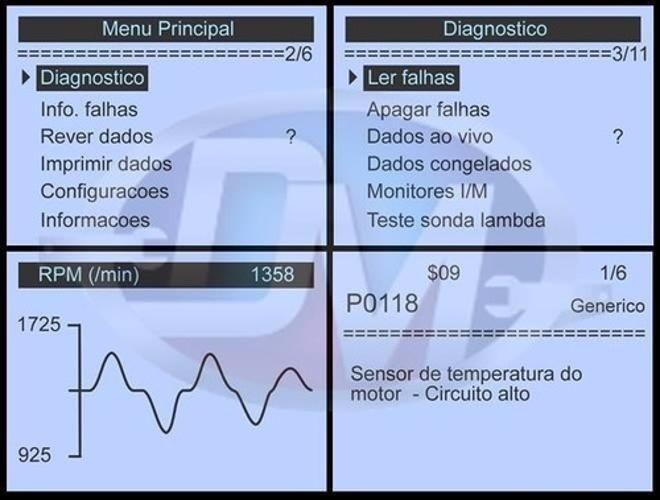 Imagem de Scanner Automotivo Obd2 Português Diagnóstico Defeito+Fiat