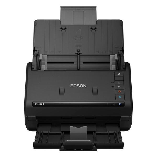 Imagem de Scanner de Mesa Epson WorkForce ES-400 II Duplex Colorido, Capacidade 100 Folhas, USB, Bivolt, PRETO - B11B261201