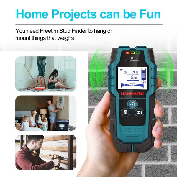 Imagem de Scanner de Paredes Stud Finder Hanmatek Madeira Metal Fios