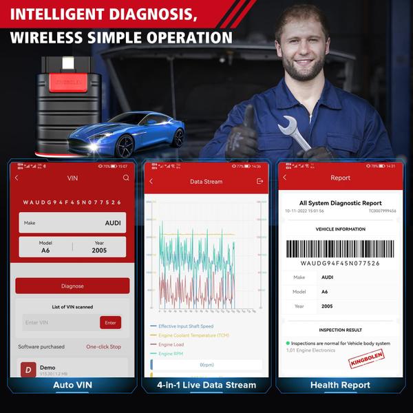 Imagem de Scanner OBD2 KINGBOLEN Ediag Bluetooth para iOS e Android