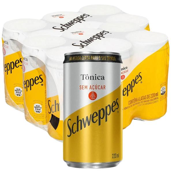 Imagem de Schweppes Tônica Sem Açúcar 220Ml (12 Latas)