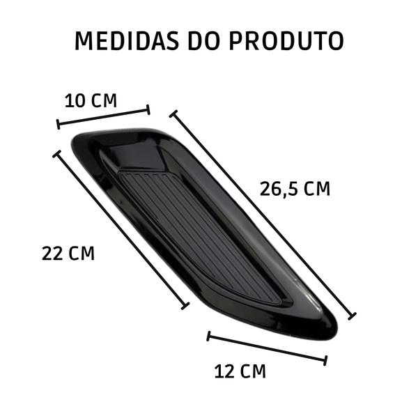 Scoop Entrada de Ar Esportivo Universal Capô Preto Metálico - Veon Imagem de Scoop Entrada de Ar Esportivo Universal Capô Preto Metálico