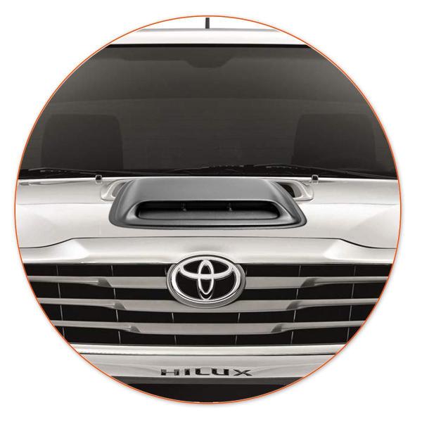 Imagem de Scoop Preto Entrada Ar Capô Universal Toyota Hilux 2007 2008