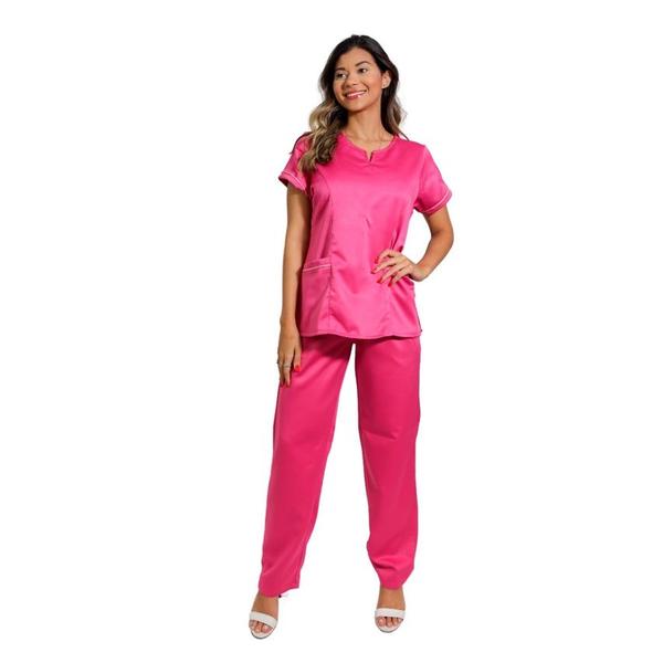 Imagem de Scrub Conjunto Feminino Hospitalar - Cristina - Acetinado