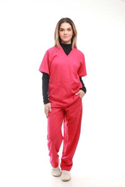 Imagem de Scrub Masculino Feminino Gabardine Uniformes Camisa e Calça  - Pronta Entrega 