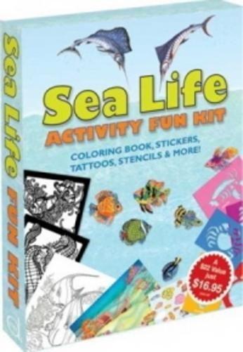 Imagem de Sea Life Activity Fun Kit: Coloring Book, Stickers, Tattoos, Stencils & More!