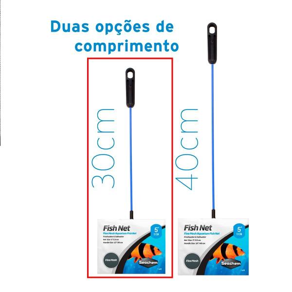 Imagem de Seachem Fish Net 3 Rede Fina para Captura de Peixes 8,5cm Cabo 30cm