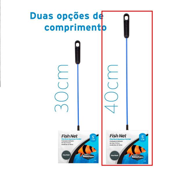 Imagem de Seachem Fish Net 5 Rede para Captura de Peixes 13cm Cabo 40cm