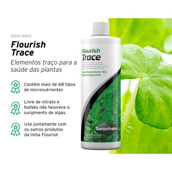 Imagem de Seachem Flourish Trace 500ml Fertilizante com Elementos Traço Aquário