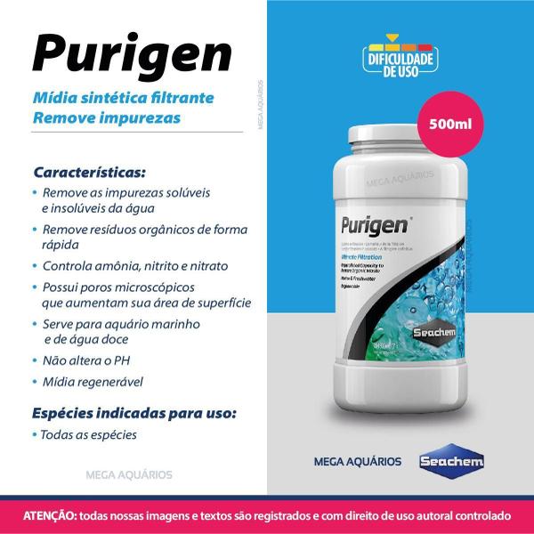 Imagem de Seachem Purigen 500Ml Mídia Filtrante Porosa Remove Sujeira