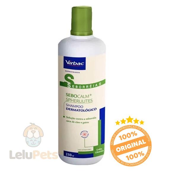 Imagem de Sebocalm Spherulites Shampoo Para Cães e Gatos 250ml Virbac