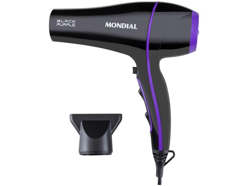 Secador de Cabelo Mondial Black Purple SCN-01 Secador de Cabelo Mondial Black Purple SCN-01