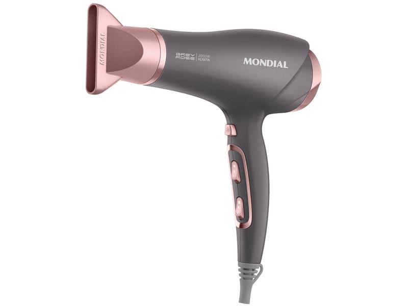 Secador de Cabelo Mondial Keratin Grafite e Rosé Secador de Cabelo Mondial Keratin Grafite e Rosé